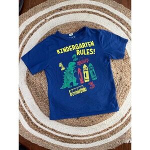Place TShirt Kids 5 6 Multi Casual Short‎ Sleeve Graphic Print Kindergarten Dino